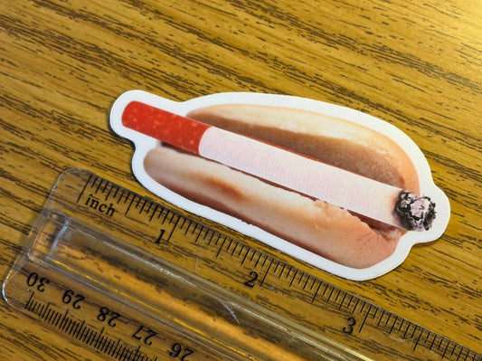 Hotdog Cig Sticker