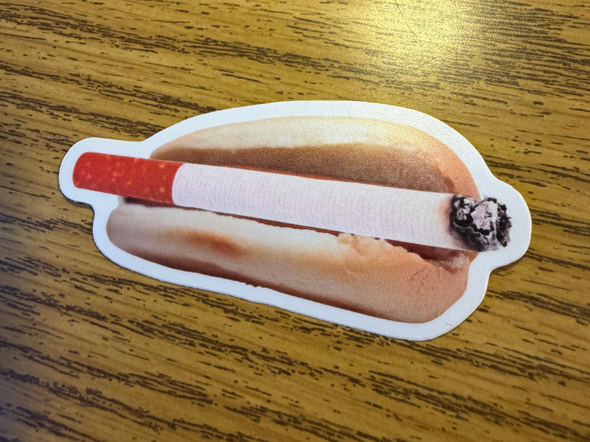 Hotdog Cig Sticker