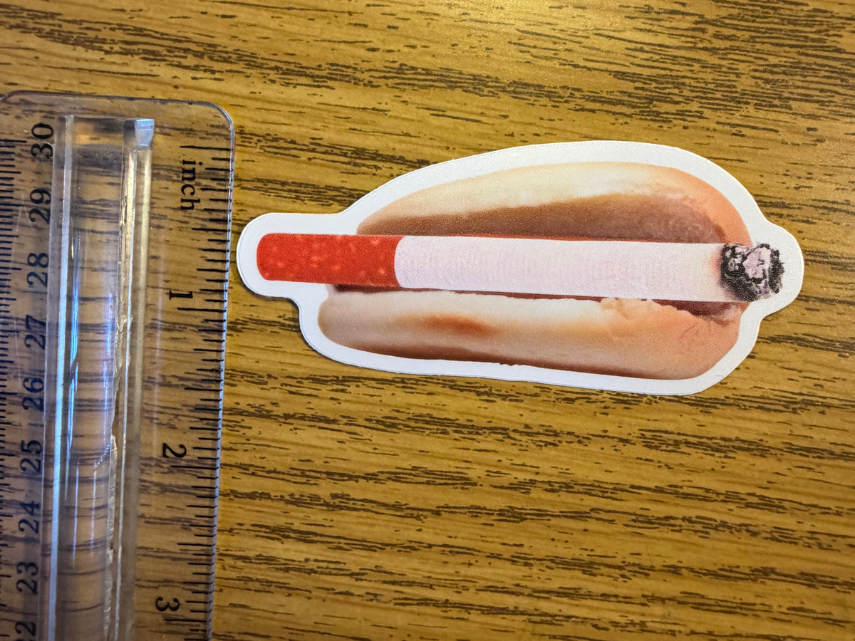 Hotdog Cig Sticker