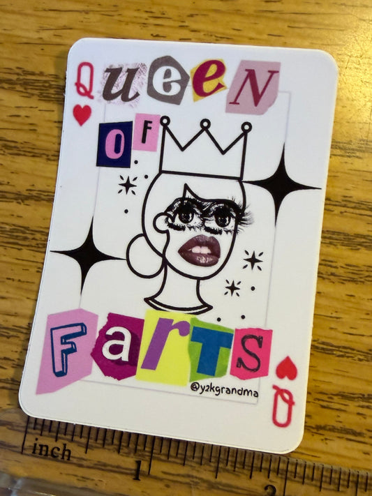Queen Of Farts Sticker