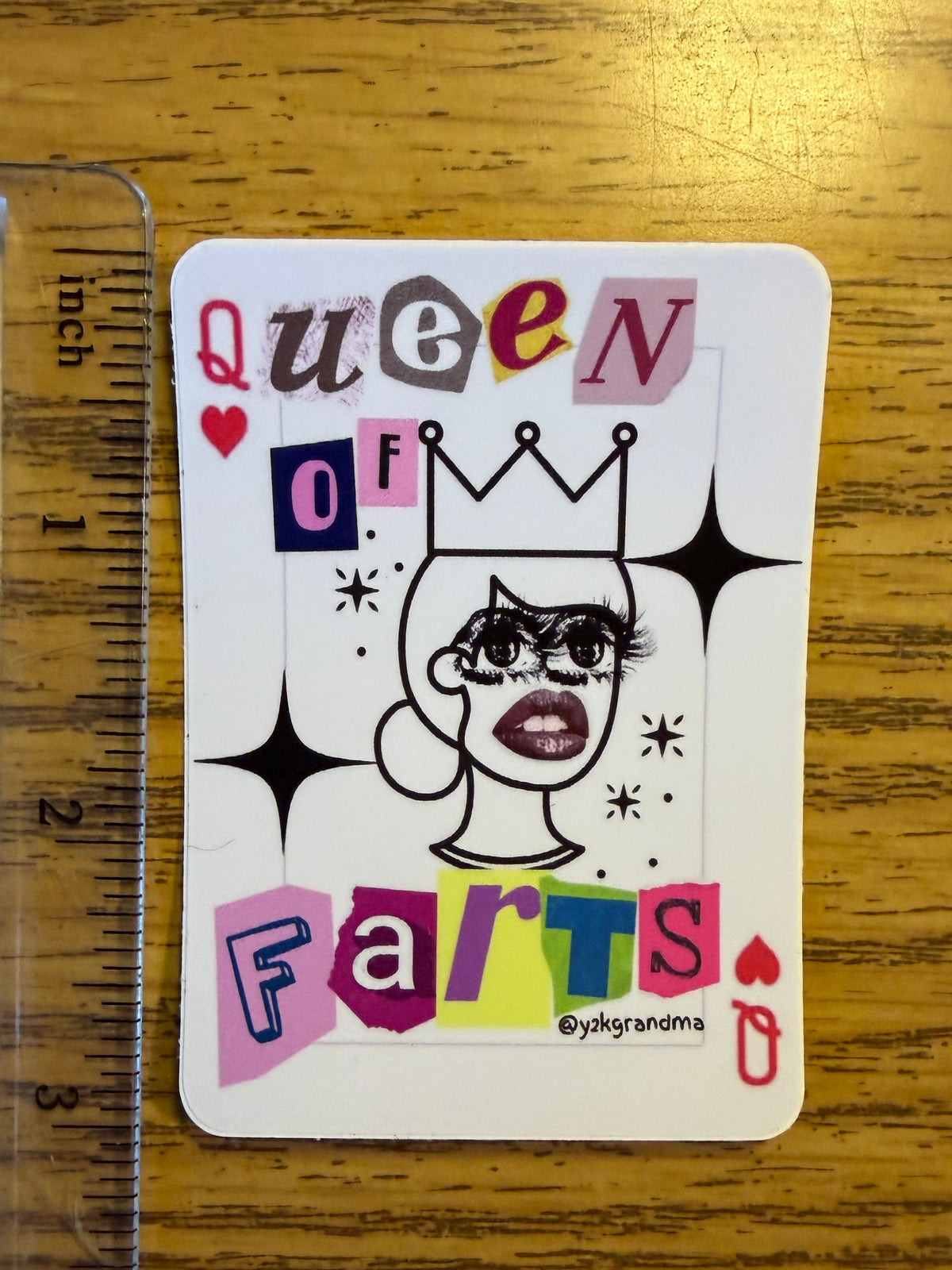 Queen Of Farts Sticker