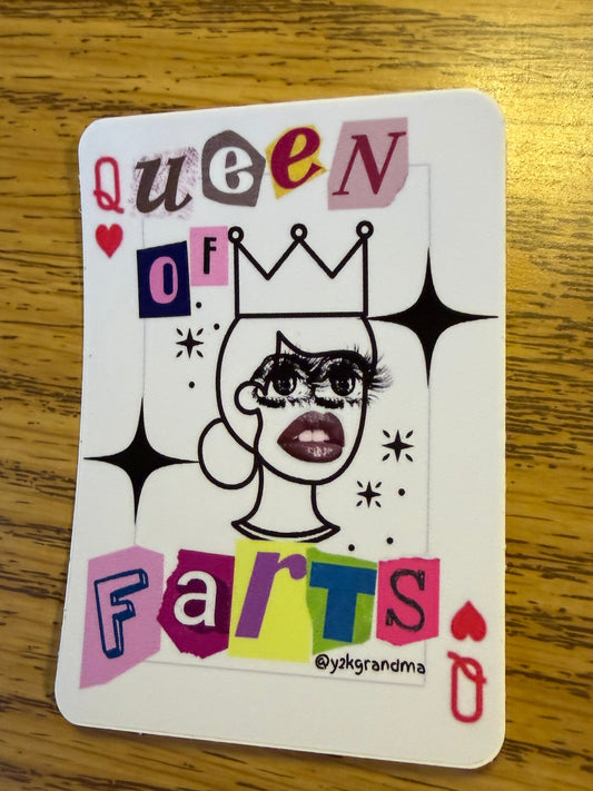 Queen Of Farts Sticker